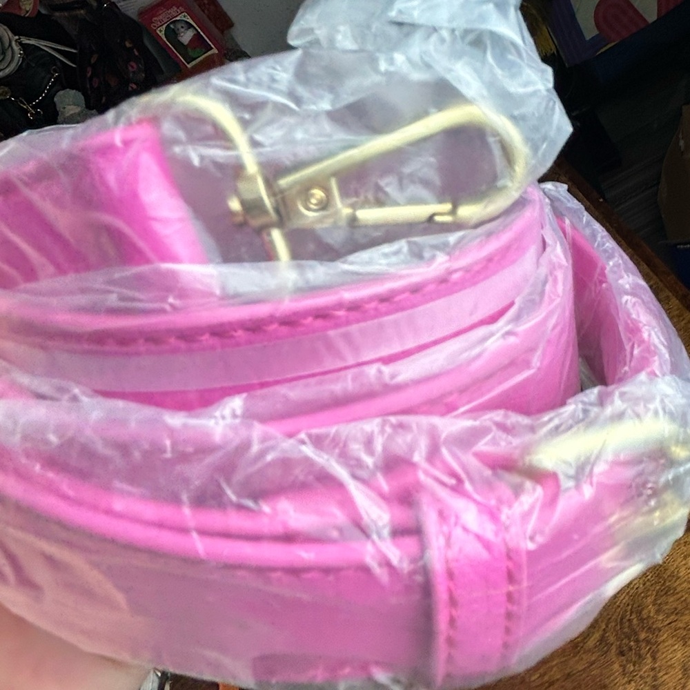 Crossbody strap with Gold Hardware
